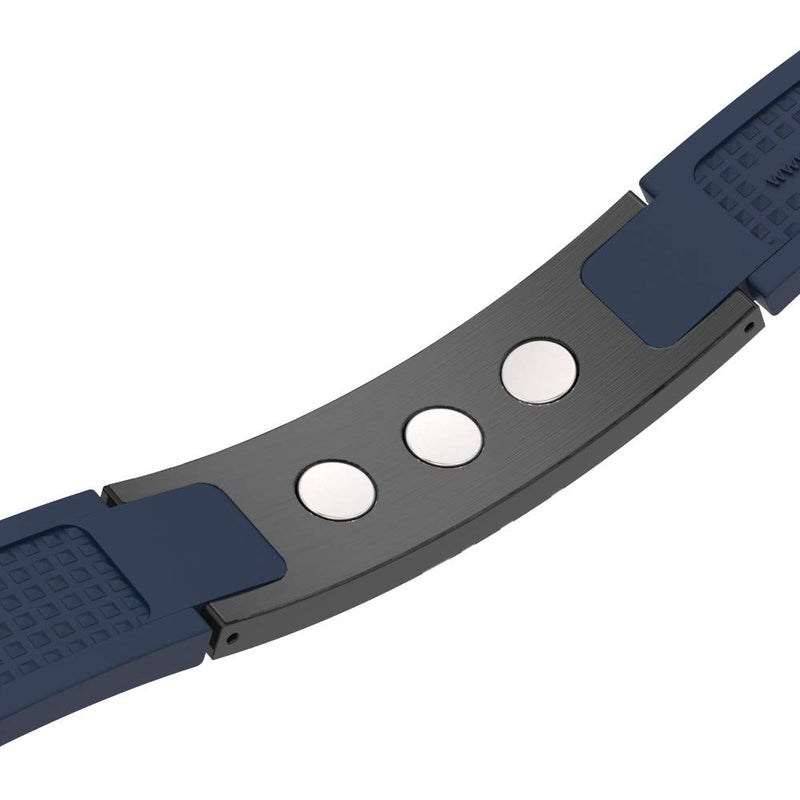 PROEXLÂ® Best Sports Golf Magnetic Bracelet Shiny Blue with Blue Strap Waterproof - Image 2